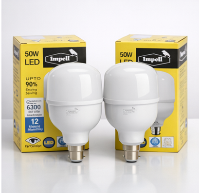 Impell 50W LED Bulb – Cool White, High Brightness, Energy Efficient