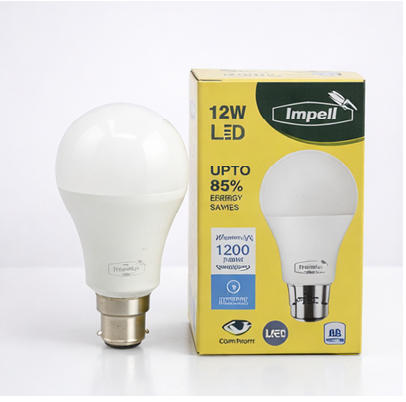 Impell 12W LED Bulb – Cool White, Energy Efficient